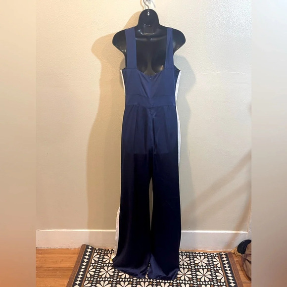 ALEXIS Luisana Side-Stripe Silk Jumpsuit Large - Picture 2 of 12